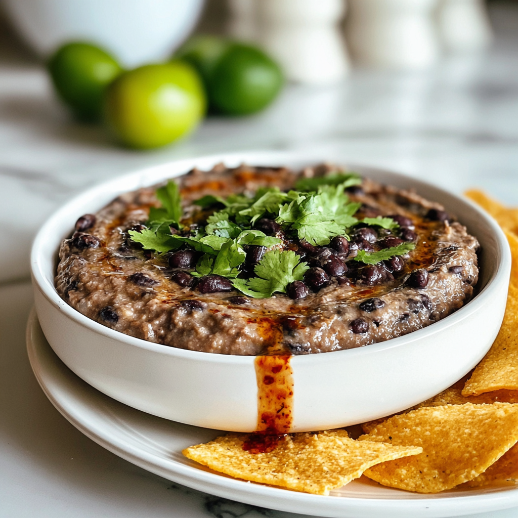 Recipe preparation for Delicious Black Bean Dip Recipe 