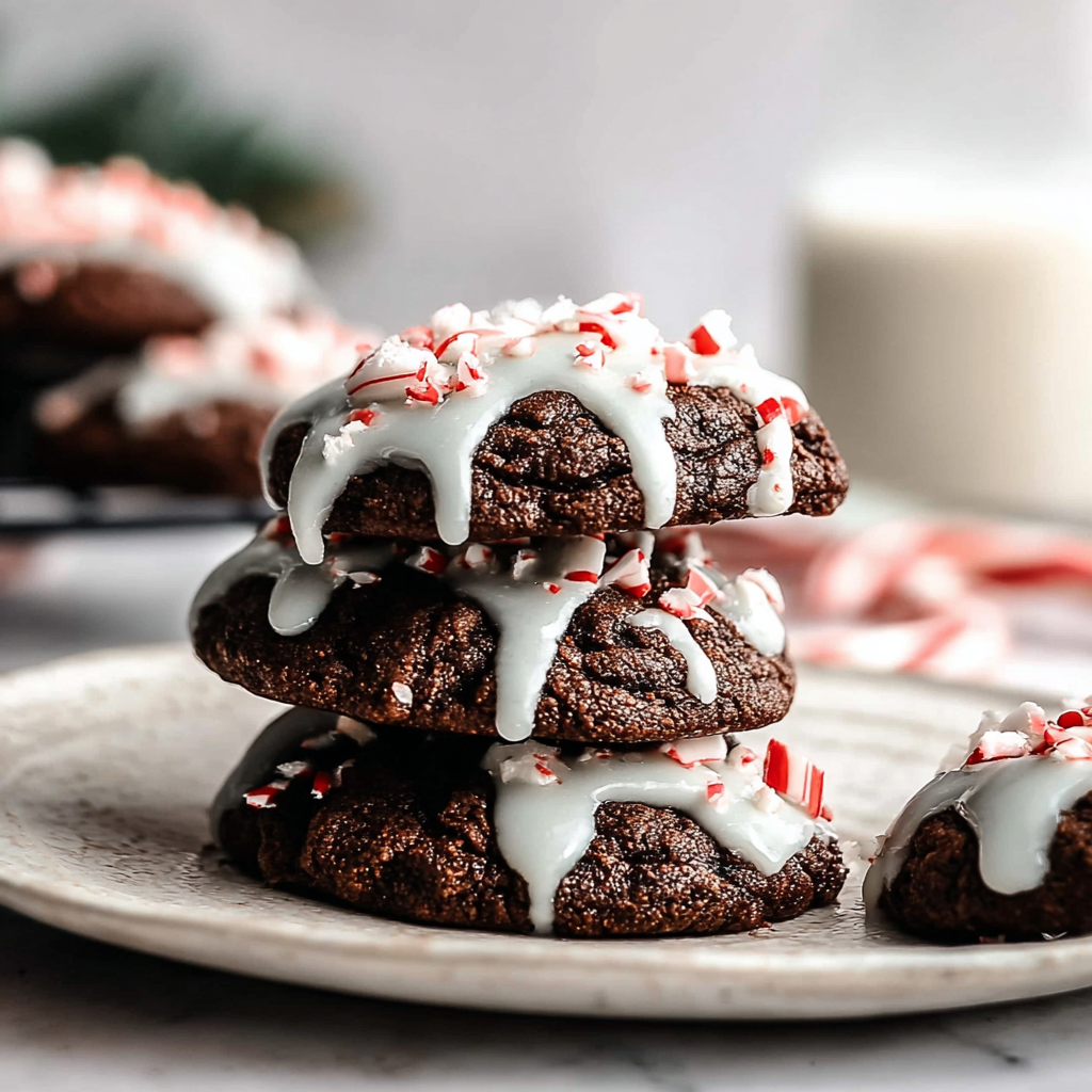 Recipe preparation for Irresistible Peppermint Mocha Cookies 