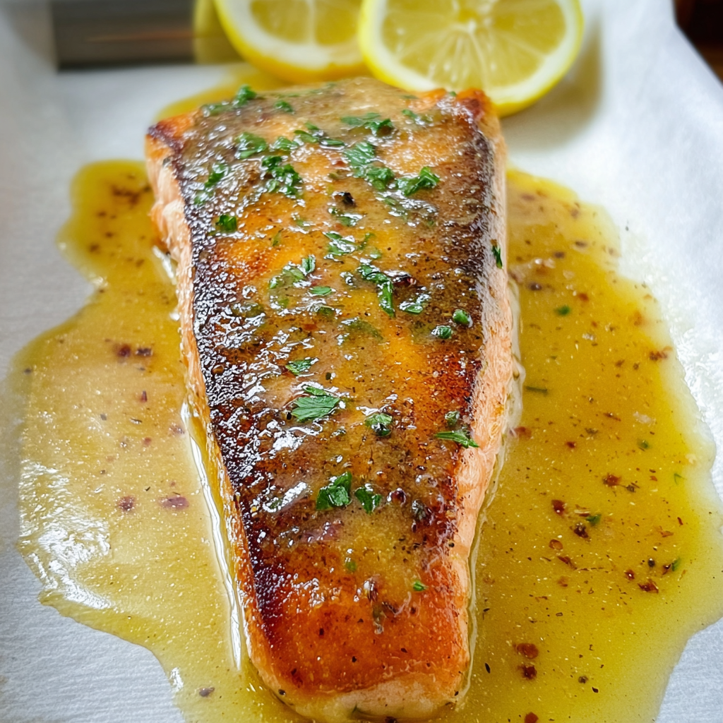 Recipe preparation for Irresistible Honey Mustard Salmon Recipe