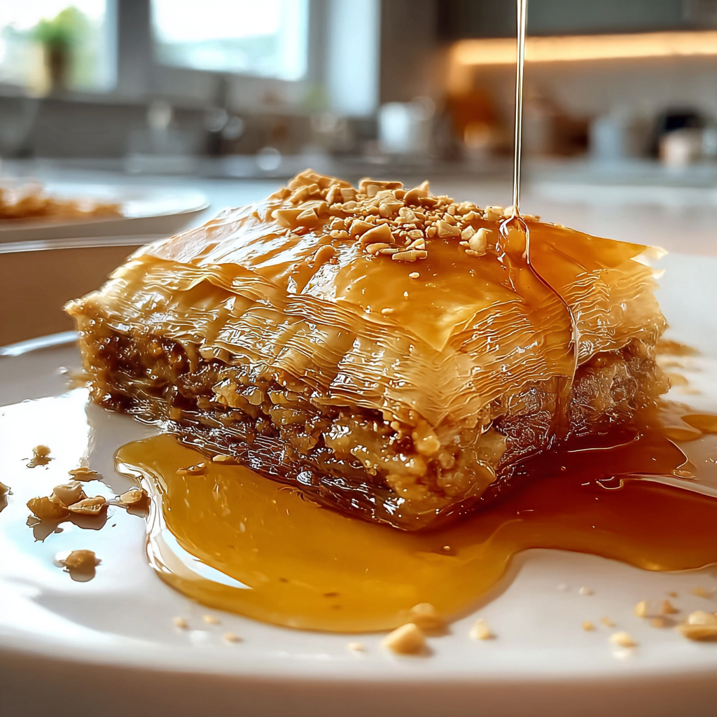 Recipe preparation for Indulge in Maple Syrup Baklava