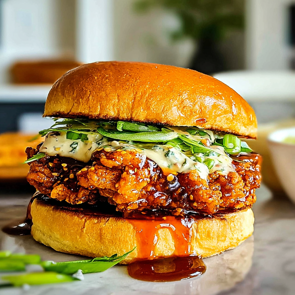 Recipe preparation for Irresistible Hot Honey Chicken Sandwich Recipe 