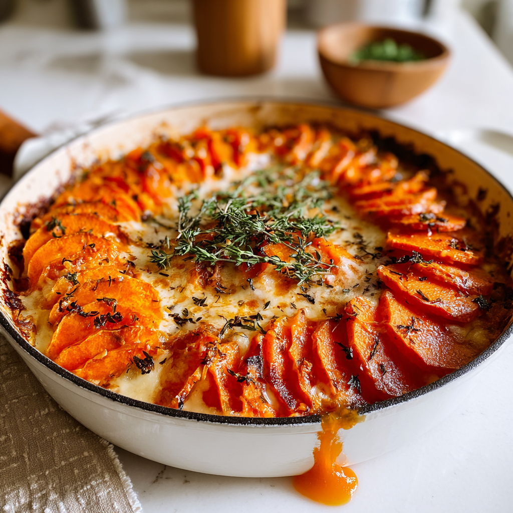 Recipe preparation for Scalloped Sweet Potatoes Recipe