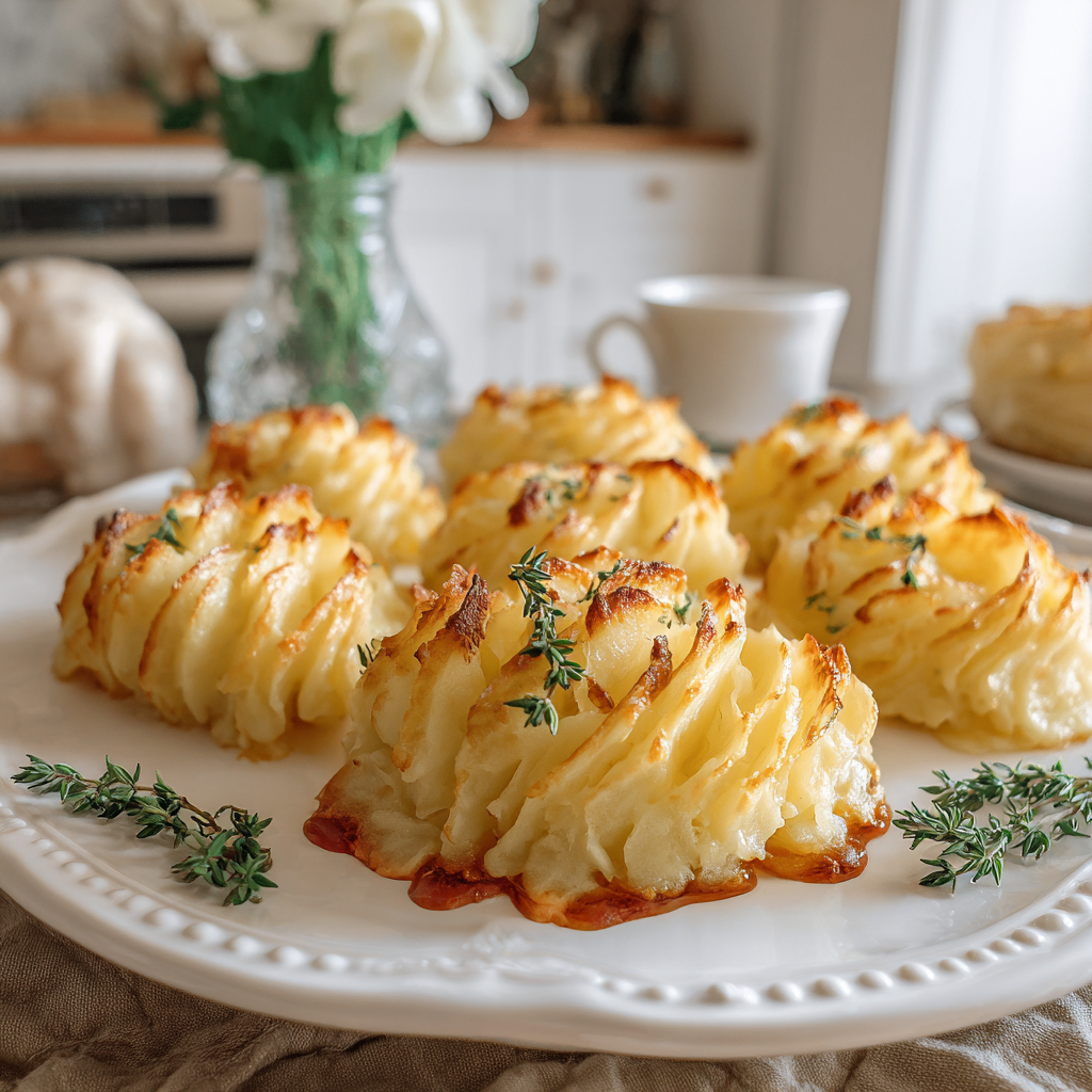 Recipe preparation for Duchess Potatoes Recipe 