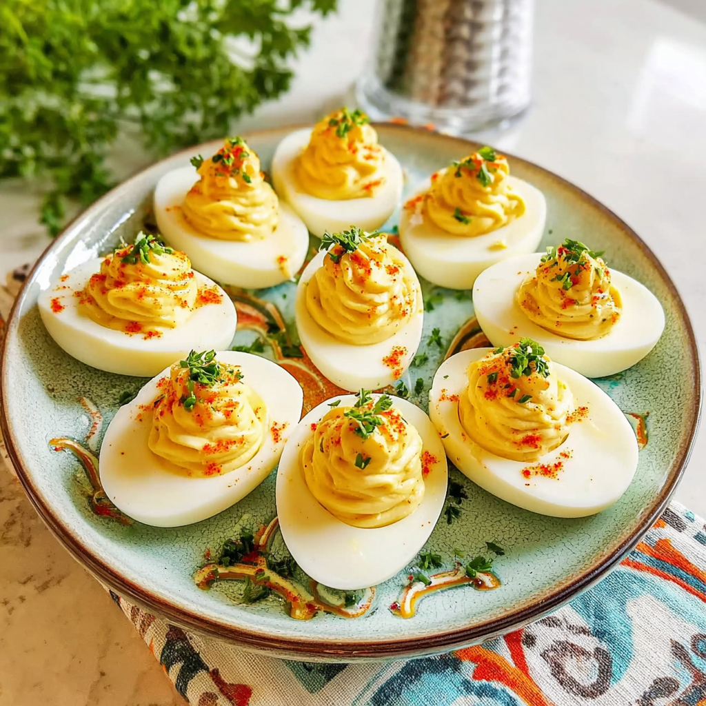 Recipe preparation for Church Lady Deviled Eggs Recipe