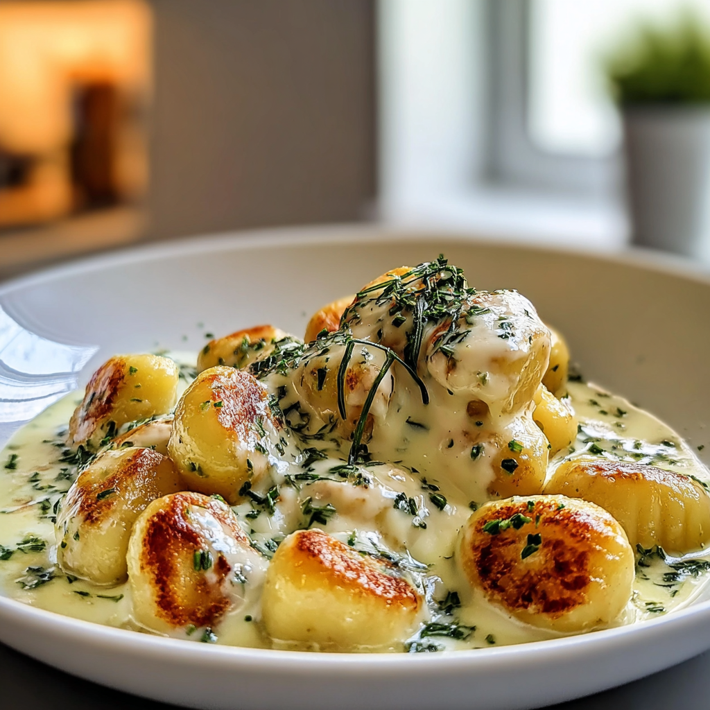 Recipe preparation for Indulge in Millionaire Gnocchi with Creamy Sauce 