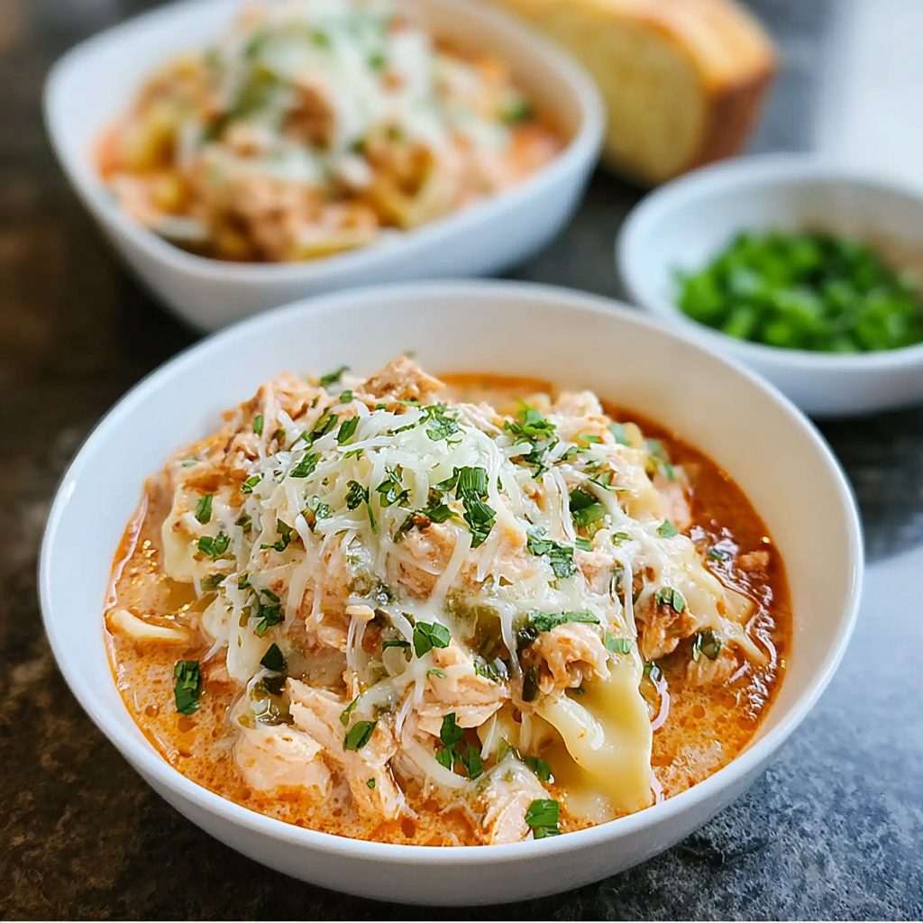 Recipe preparation for Crock Pot Creamy Chicken Parmesan Soup for Easy Weeknight Meals 