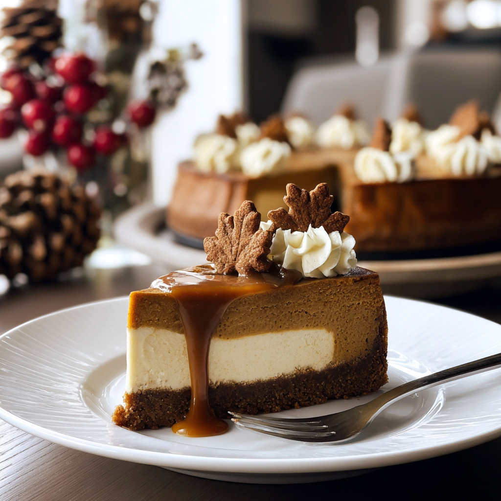 Recipe preparation for Gingerbread Cheesecake 