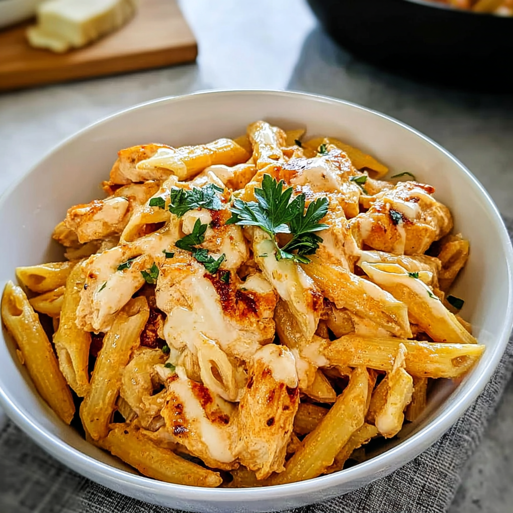 Recipe preparation for Crack Chicken Penne