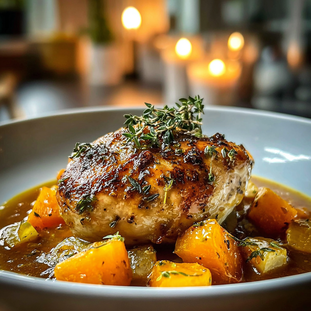 Recipe preparation for Irresistible Roasted Chicken Leek Butternut Recipe