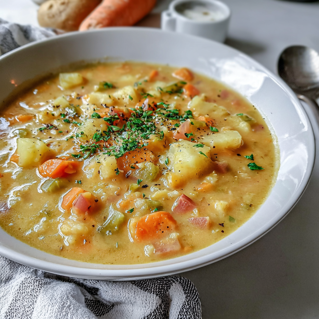 Recipe preparation for Cozy Vegan Potato Chowder Recipe for Ultimate Comfort