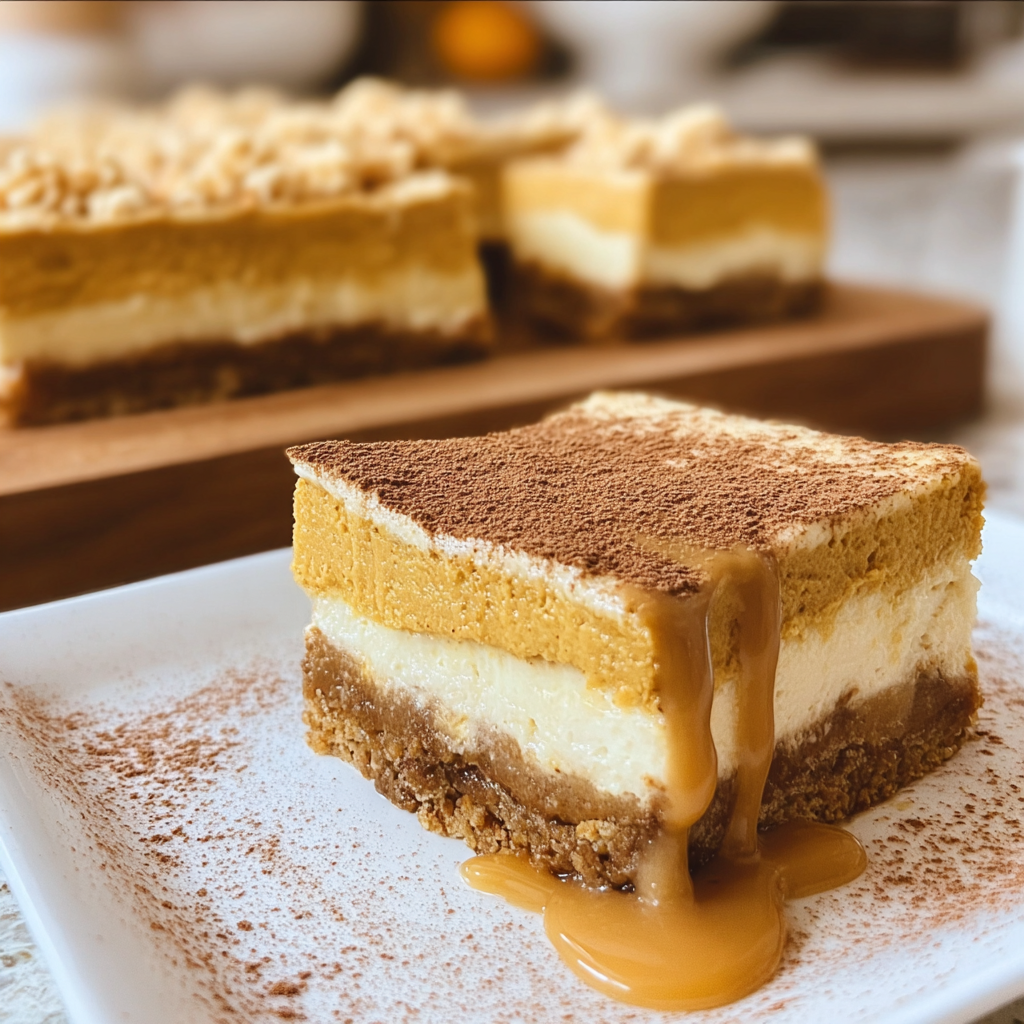 Recipe preparation for Friendsgiving Dessert: Pumpkin Cheesecake Bars
