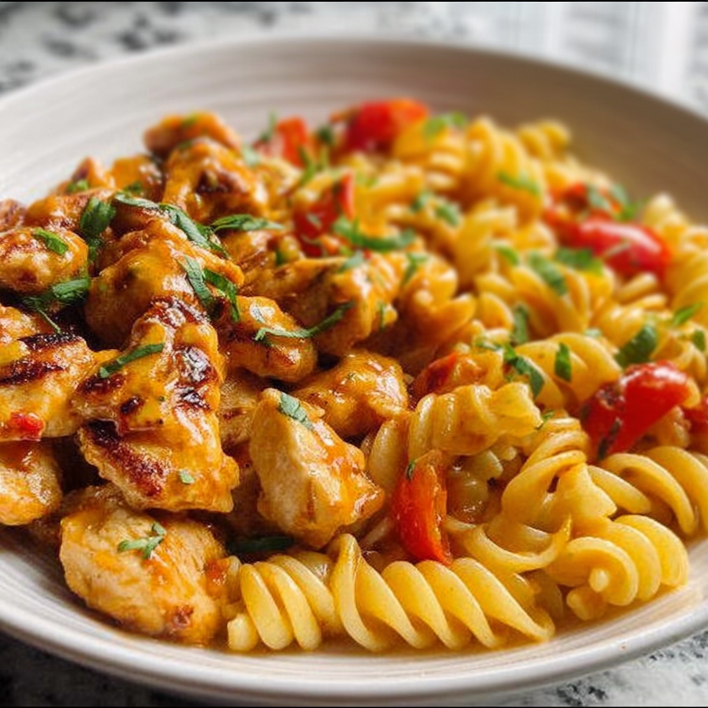 Recipe preparation for Honey Pepper Chicken Pasta Recipe