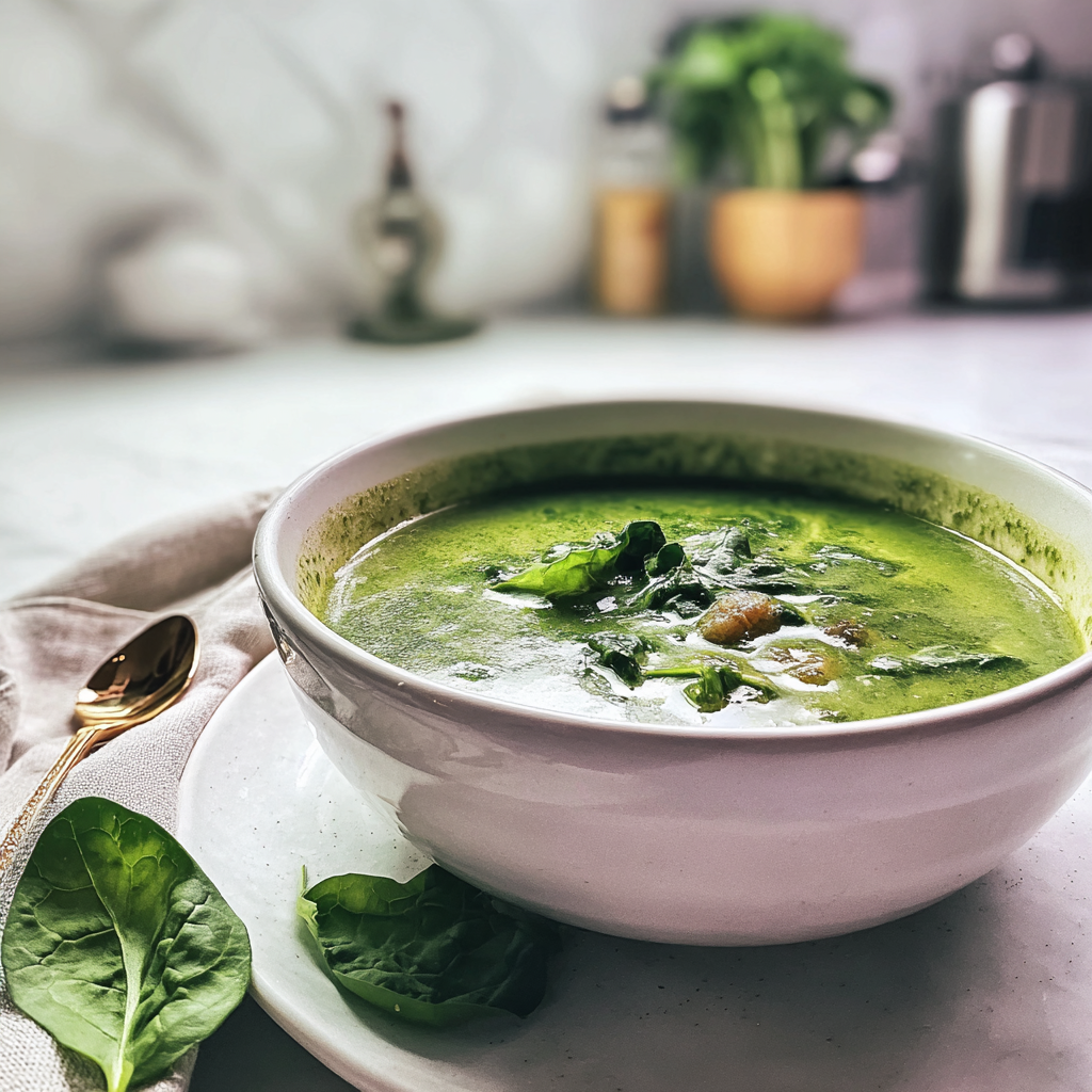 Recipe preparation for Warm and Nourishing Spinach Recipe for Soup 