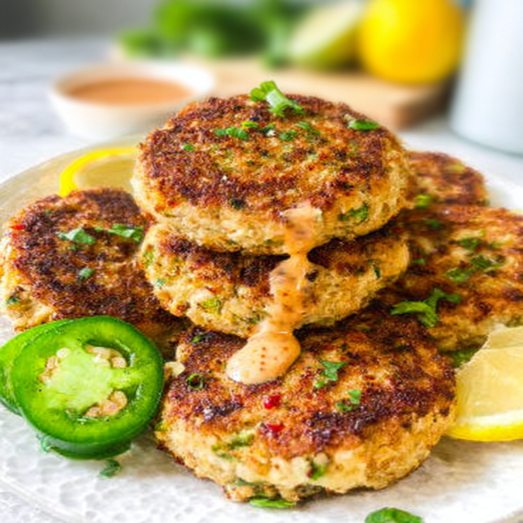Recipe preparation for Easy Spicy Tuna Cakes – A Fun Fusion Lunch Idea