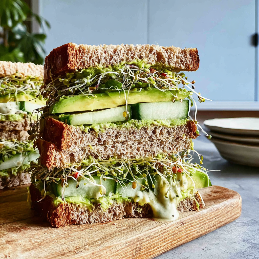 Recipe preparation for Green Goddess Sandwich