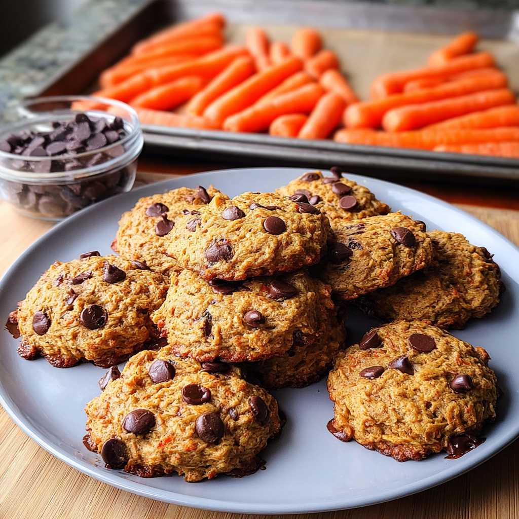 Recipe preparation for Healthy Carrot Chocolate Chip Cookies Recipe