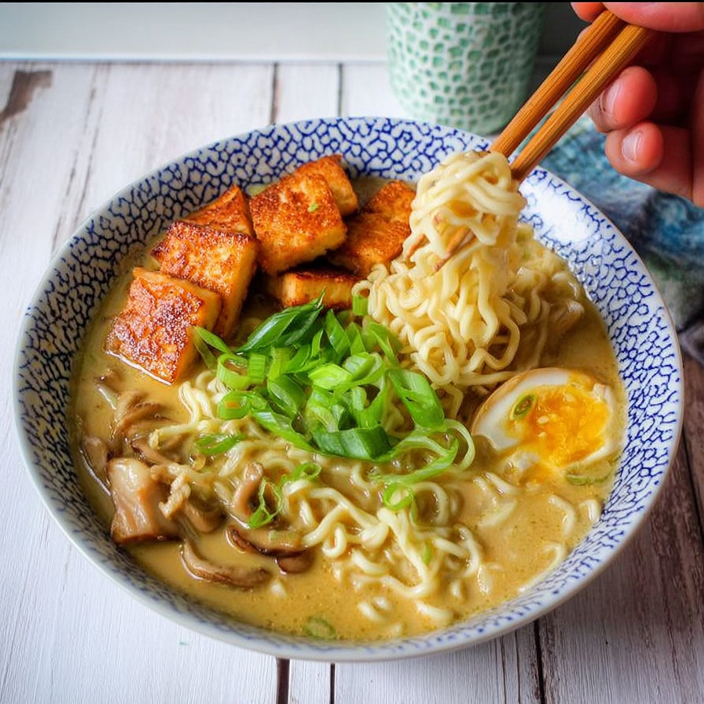 Recipe preparation for Creamy Ramen Recipe